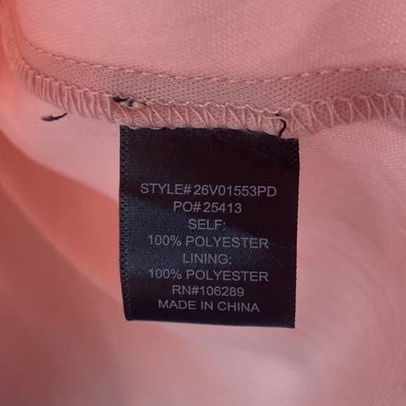 TRIXXI pink blush long sleeve dress with gold stars new with tag large - Picture 5 of 9